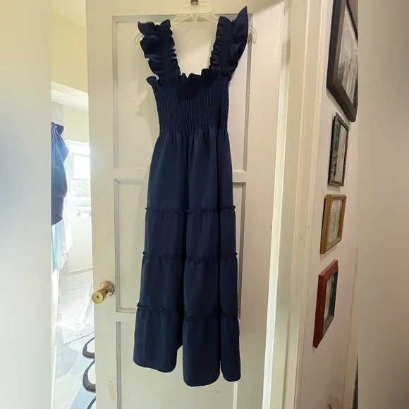 Hill house home nap dress size small in navy - Picture 2 of 12